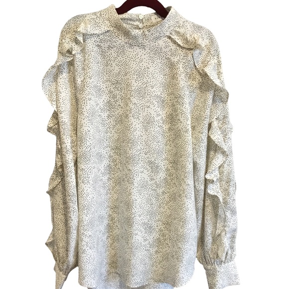 High neck polka dot blouse - Picture 1 of 3